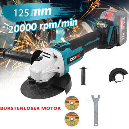 125mm Angle Grinder Cordless Cut-off Machine Grinder Flex For  18V